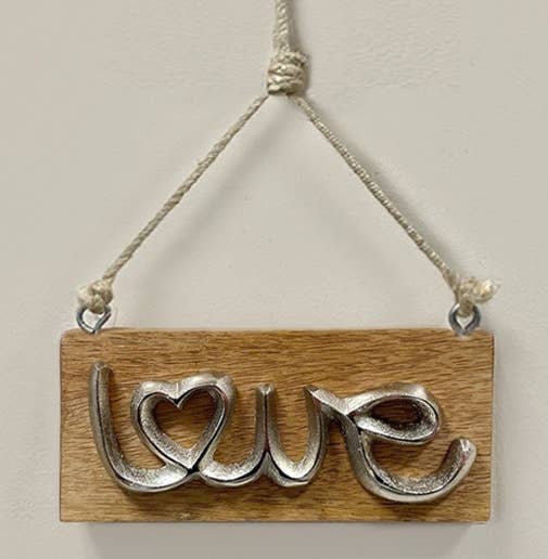 Love Wood Plaque, 18cm