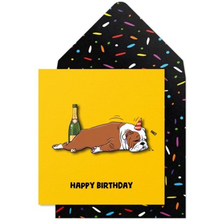 3D Boozy Bulldog Card